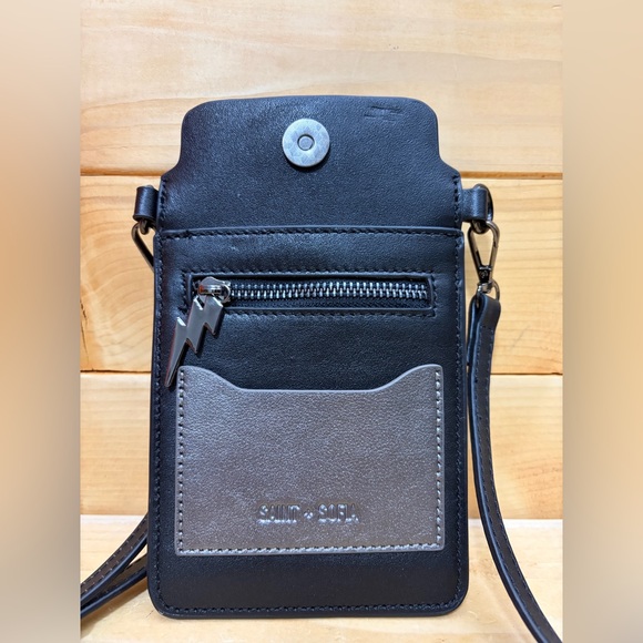 $89 saint + sofia leather cellphone crossbody case - Picture 3 of 6
